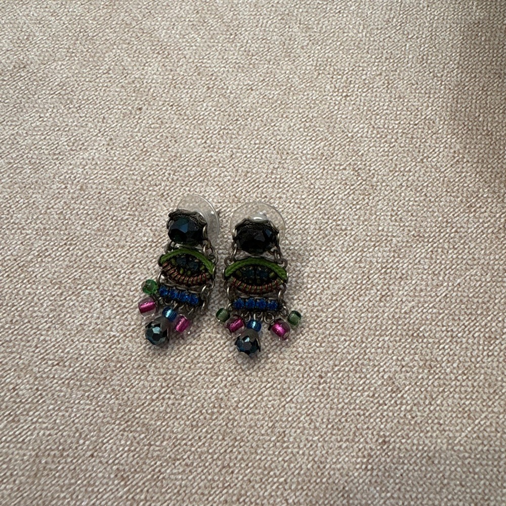 Ayala Bar Artisan Petite Earrings Multicolor Dangle Earrings